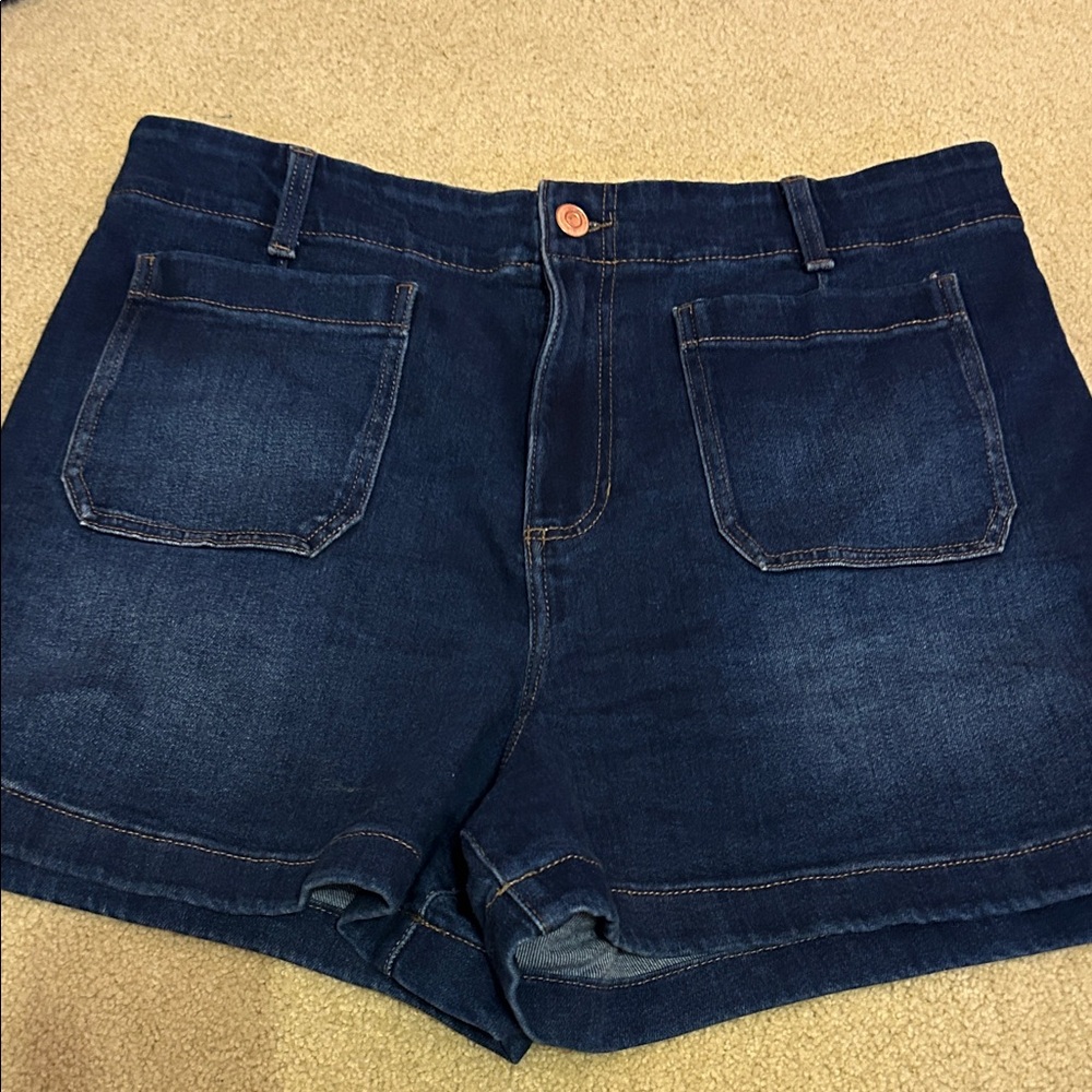 LC Lauren Conrad Dark Blue Denim Shorts